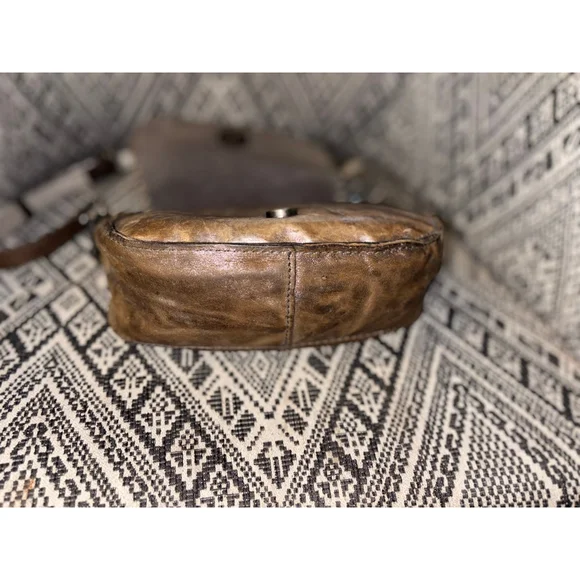 RARE Patricia Nash Boho Western Saddle Bag- Hand Tooled Floral Italian Leather